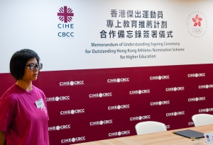 香港空手道代表隊成員、現就讀明專物理治療學（榮譽）理學士課程三年級的馬晞如表示，在學期間要兼顧比賽、練習及學業，多得課程為她安排學業支援及課程調節。 